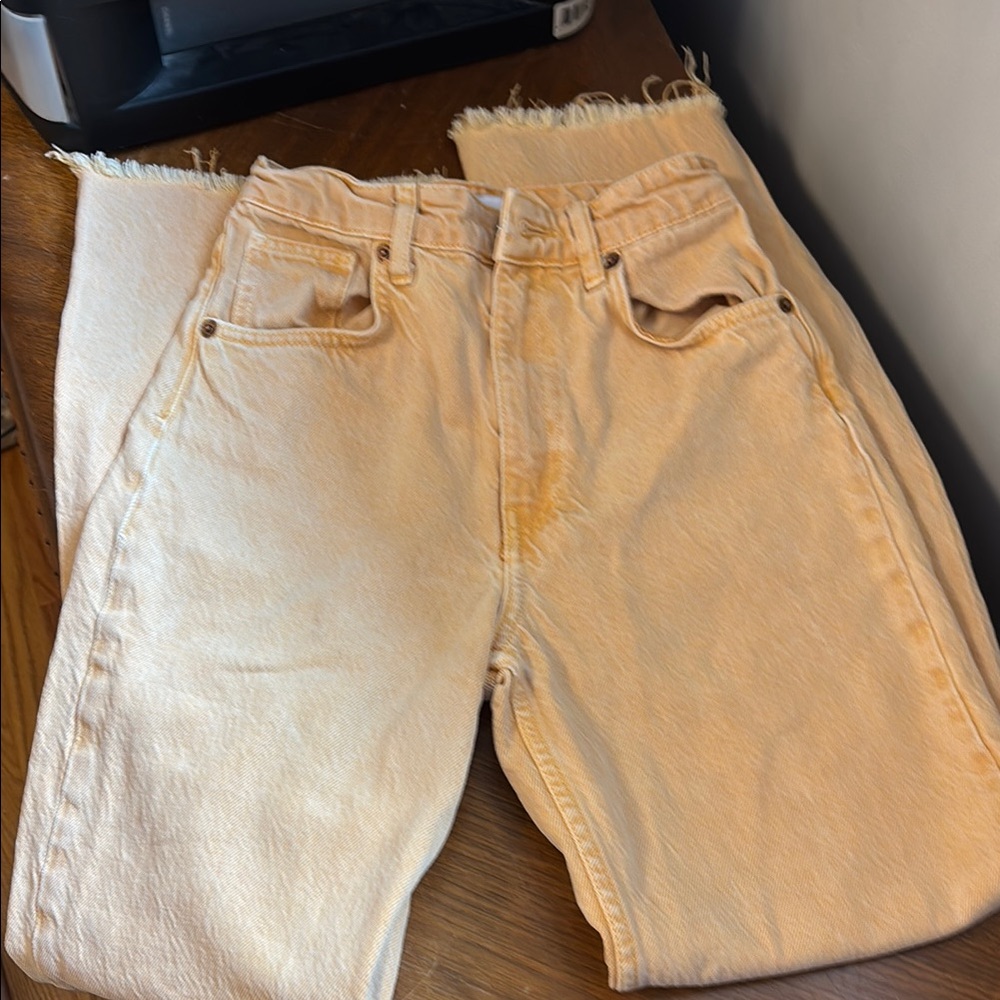 Zara orange jeans